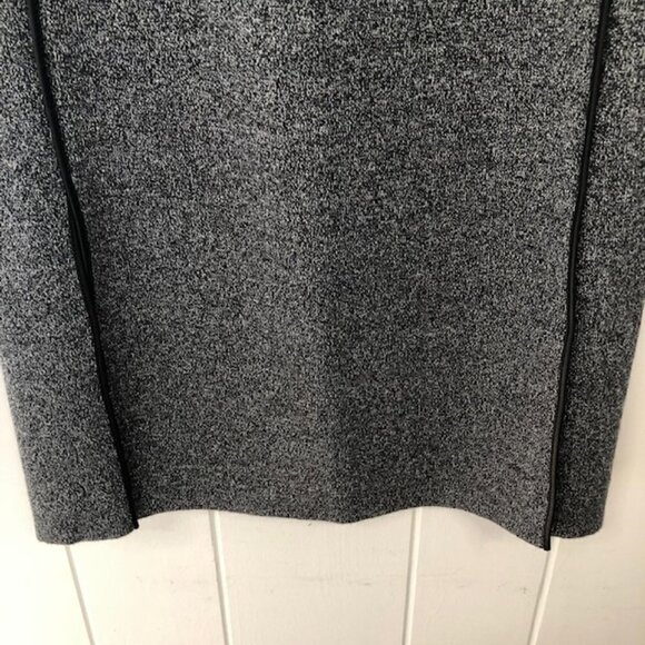 Zara Womens Gray Dress with Faux Leather Piping Detail Small - Picture 7 of 12